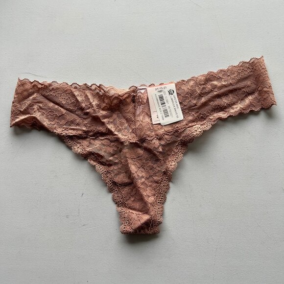 Auden Women's Allover Lace Thong - Auden Mauve XS - Picture 2 of 4